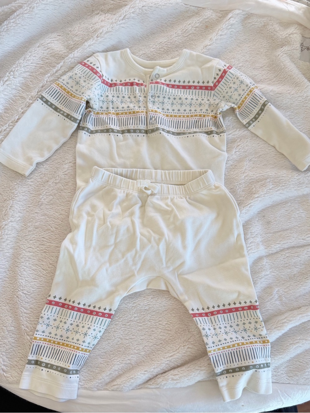 Pehr Fair Isle Matching Set 6-12m